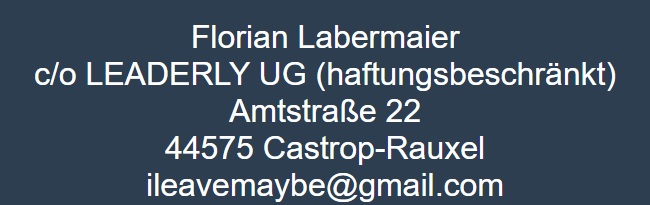 Impressum mit E-Mail-Adresse als Bild